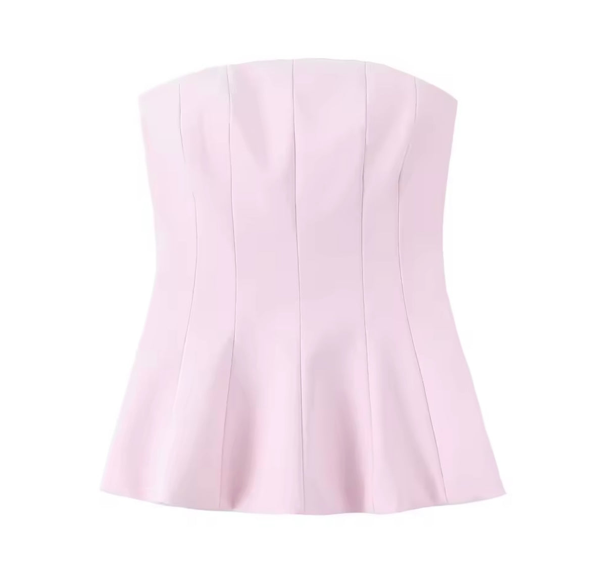 ‘AMORA’ Pink Frilly Bandeau Top