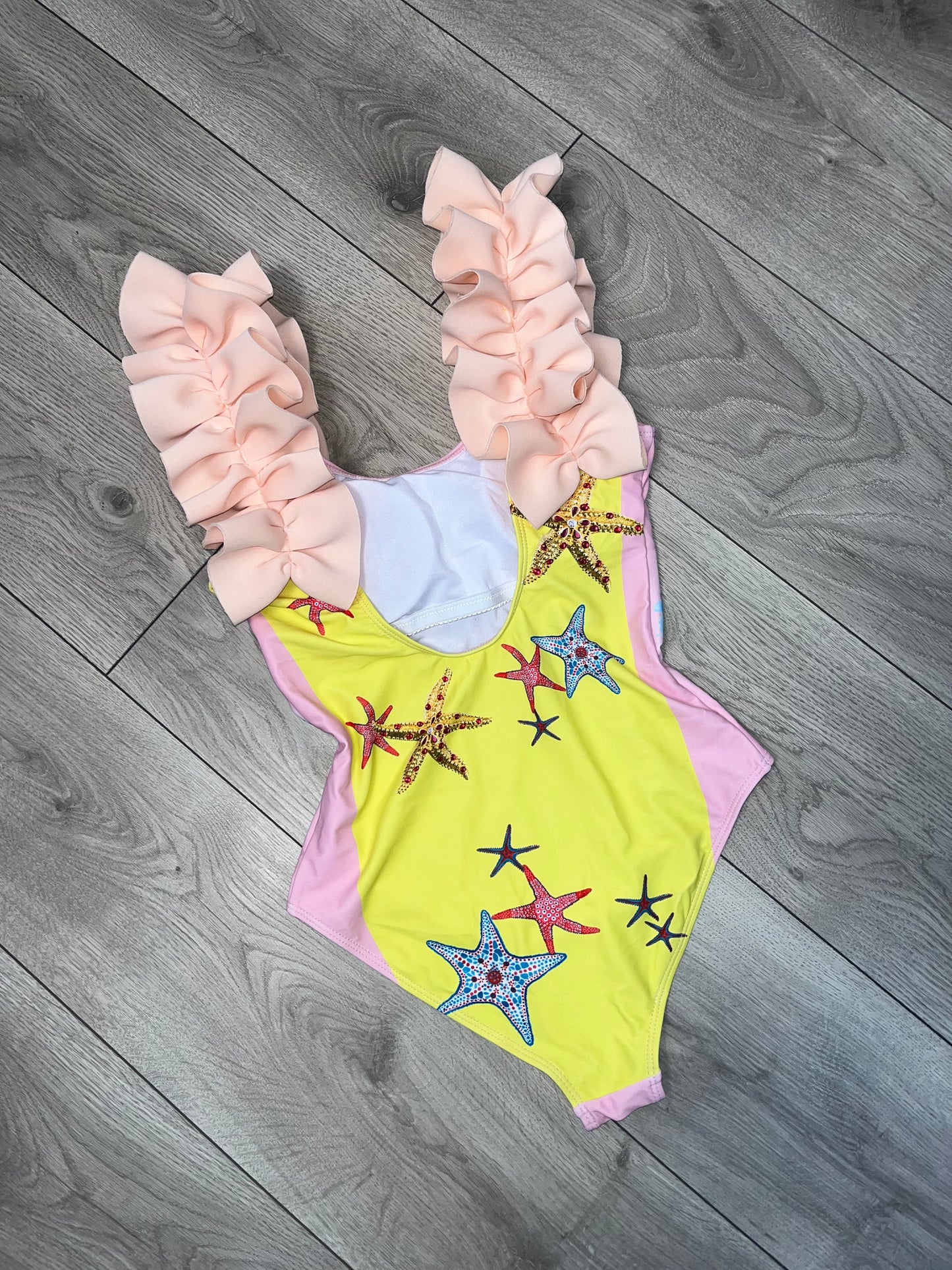 Pink Starfish Ruffle Swimsuit