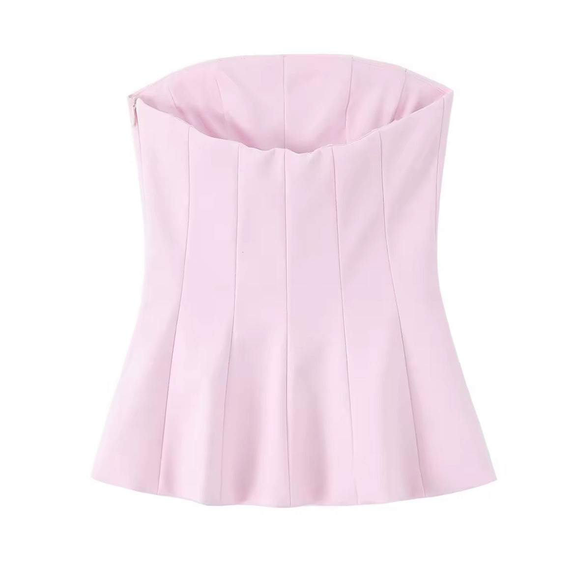 ‘AMORA’ Pink Frilly Bandeau Top