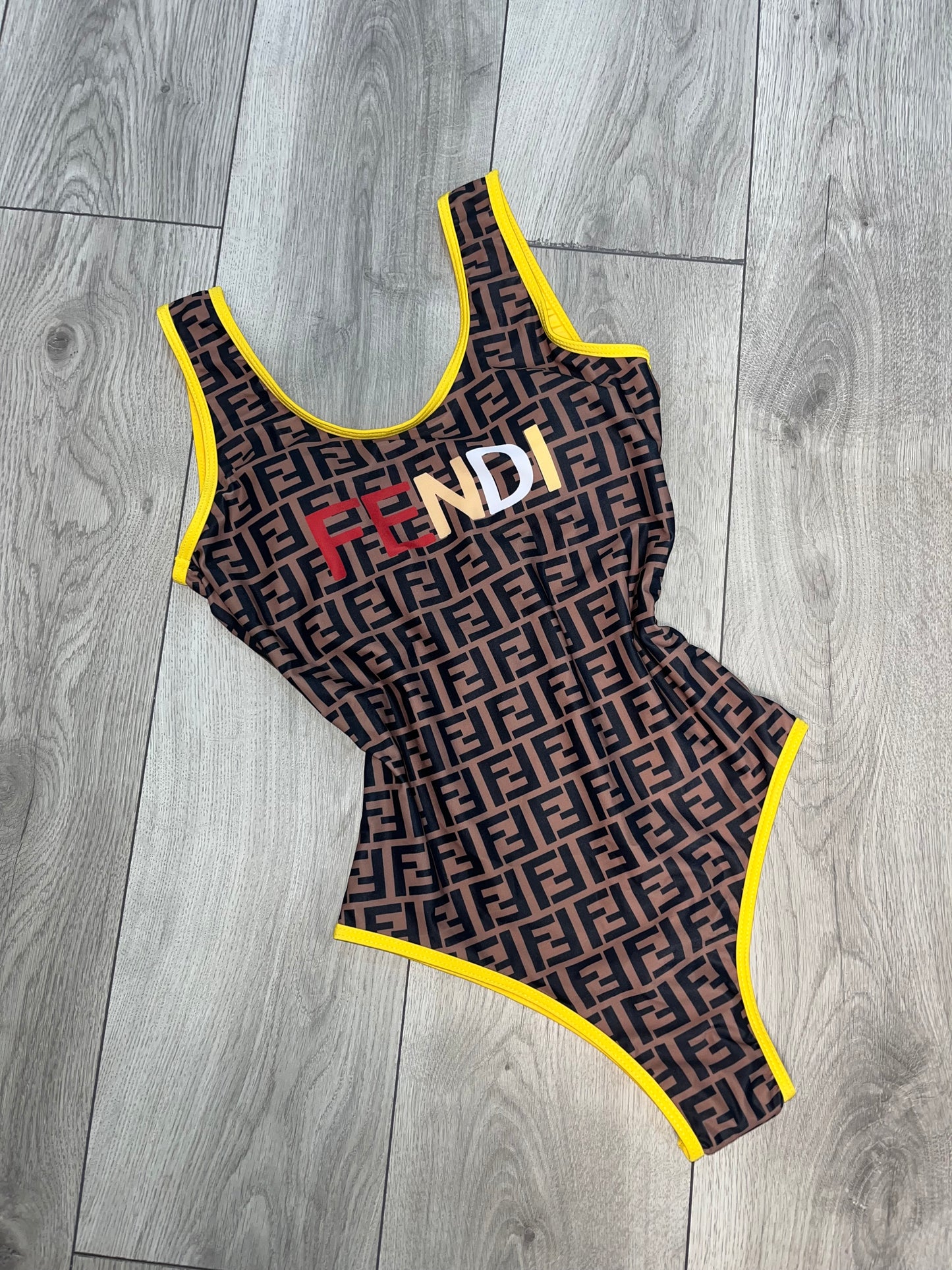 Yellow FF Swimsuit