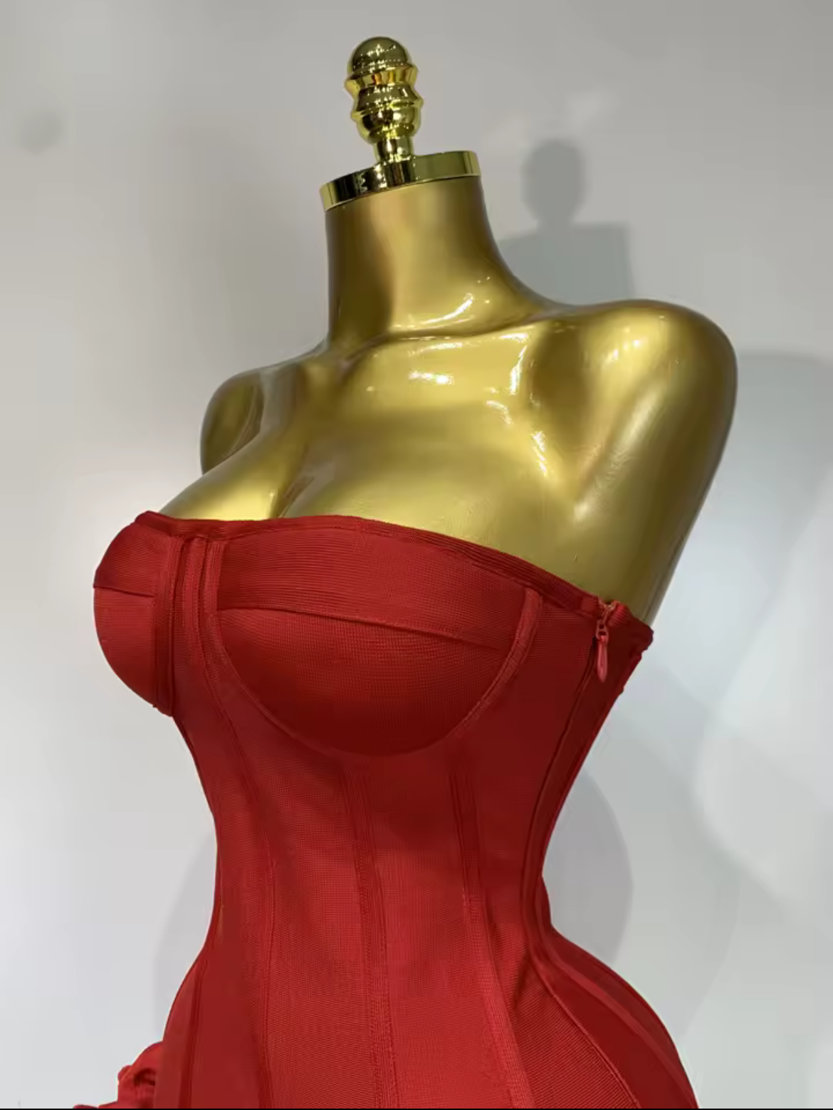 ‘ROSABELLE’ Red Mini Dress