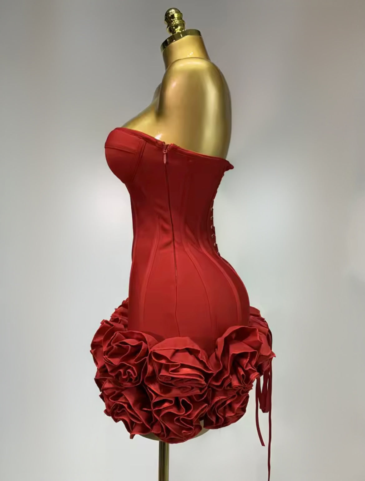 ‘ROSABELLE’ Red Mini Dress