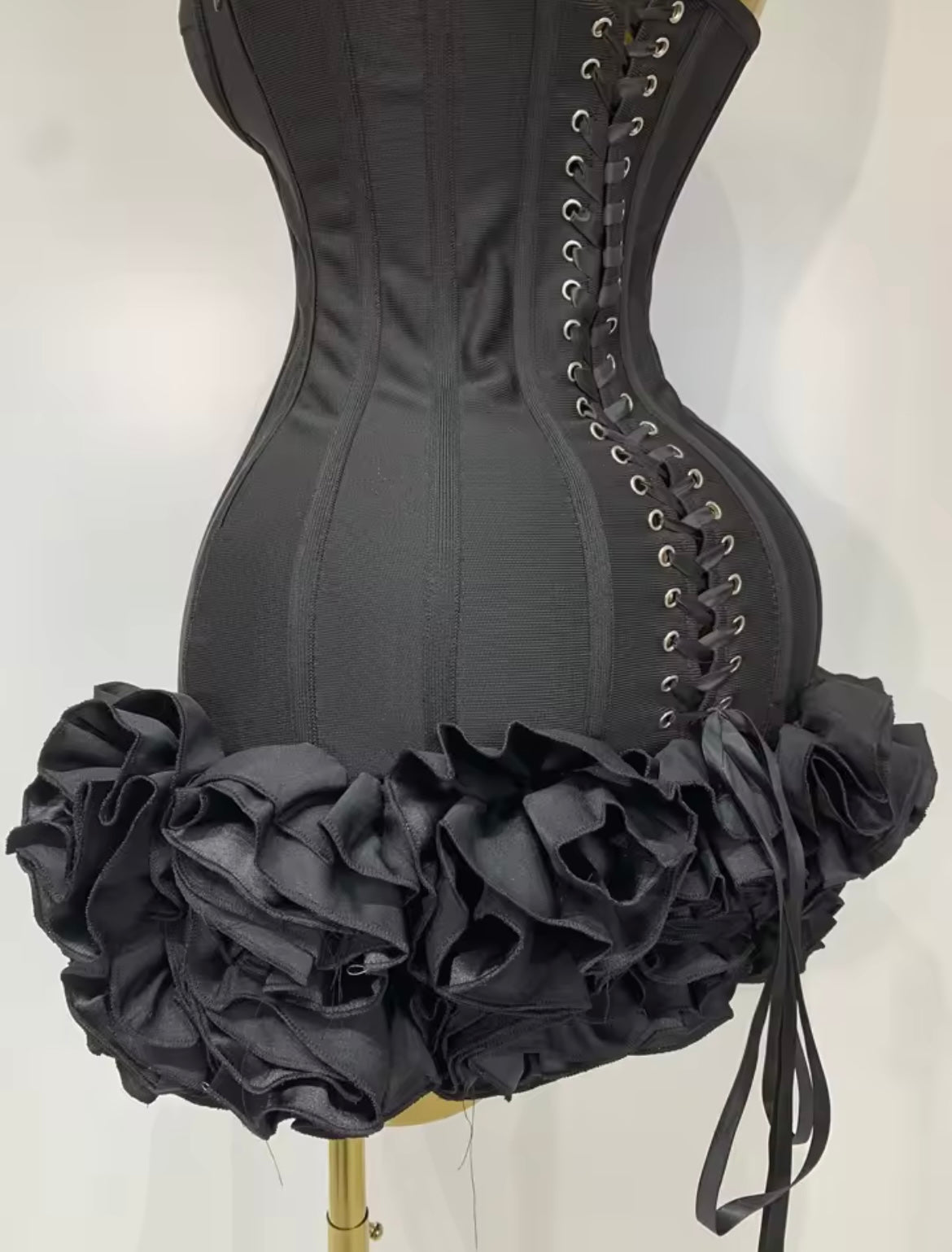 ‘ROSABELLE’ Black Mini Dress