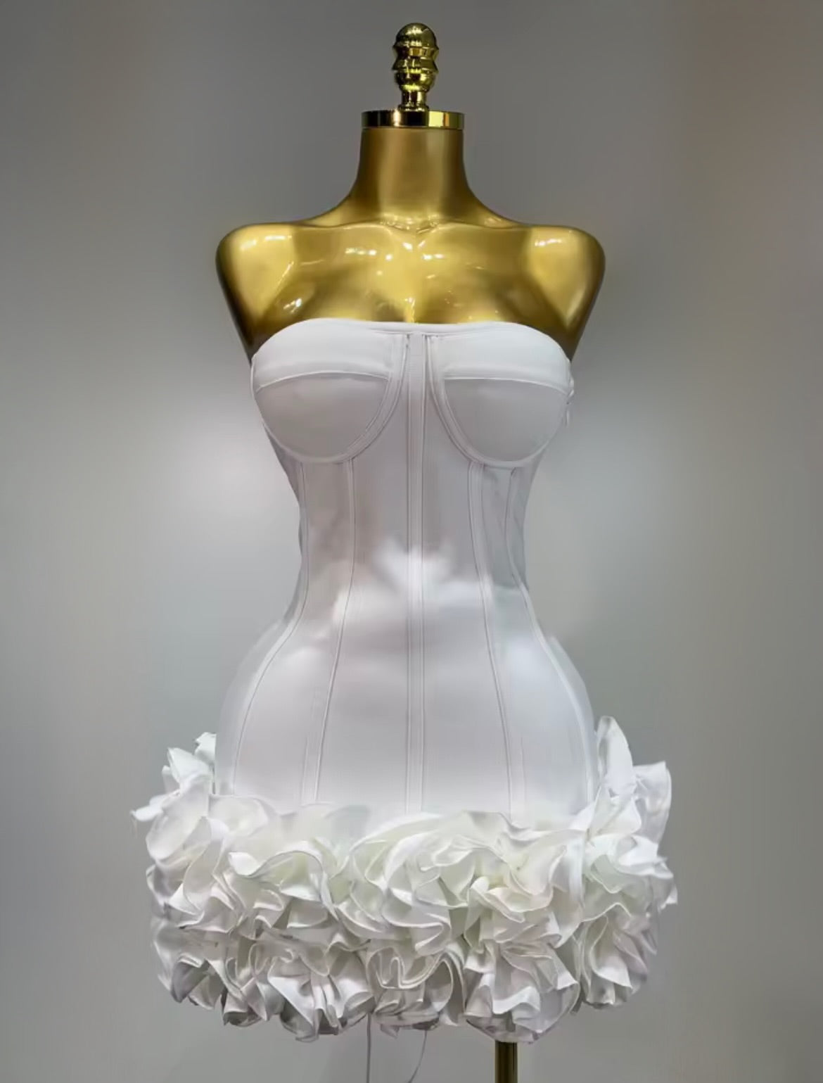 ‘ROSABELLE’ White Mini Dress