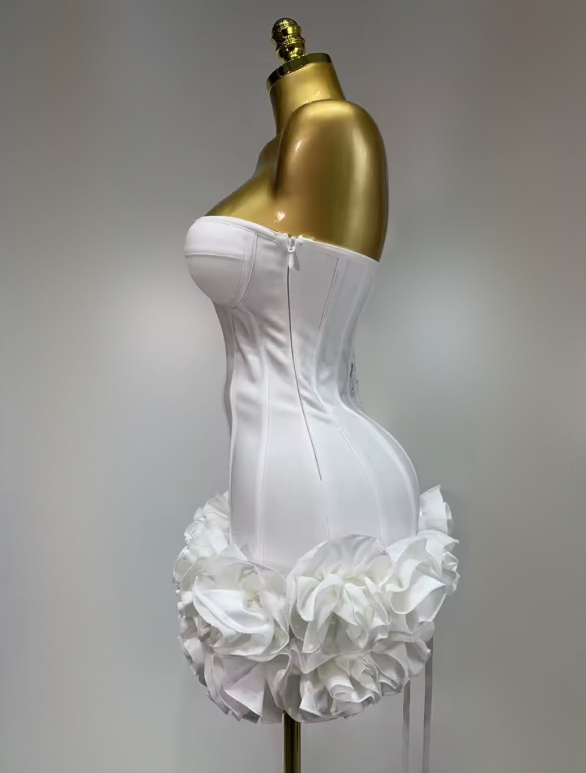 ‘ROSABELLE’ White Mini Dress