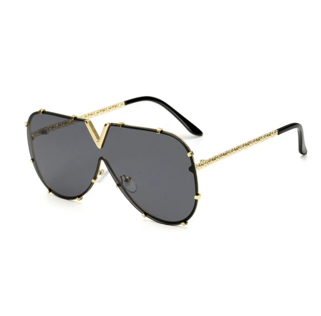Black Luxe V Sunglasses