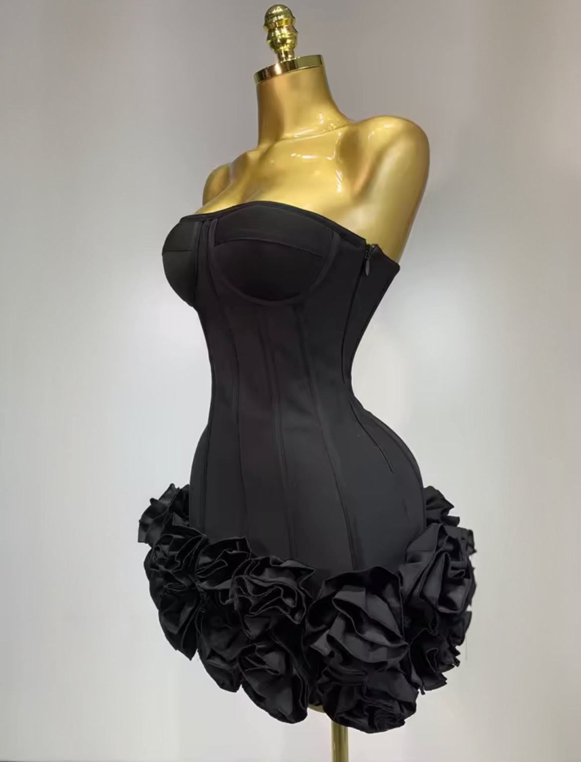 ‘ROSABELLE’ Black Mini Dress