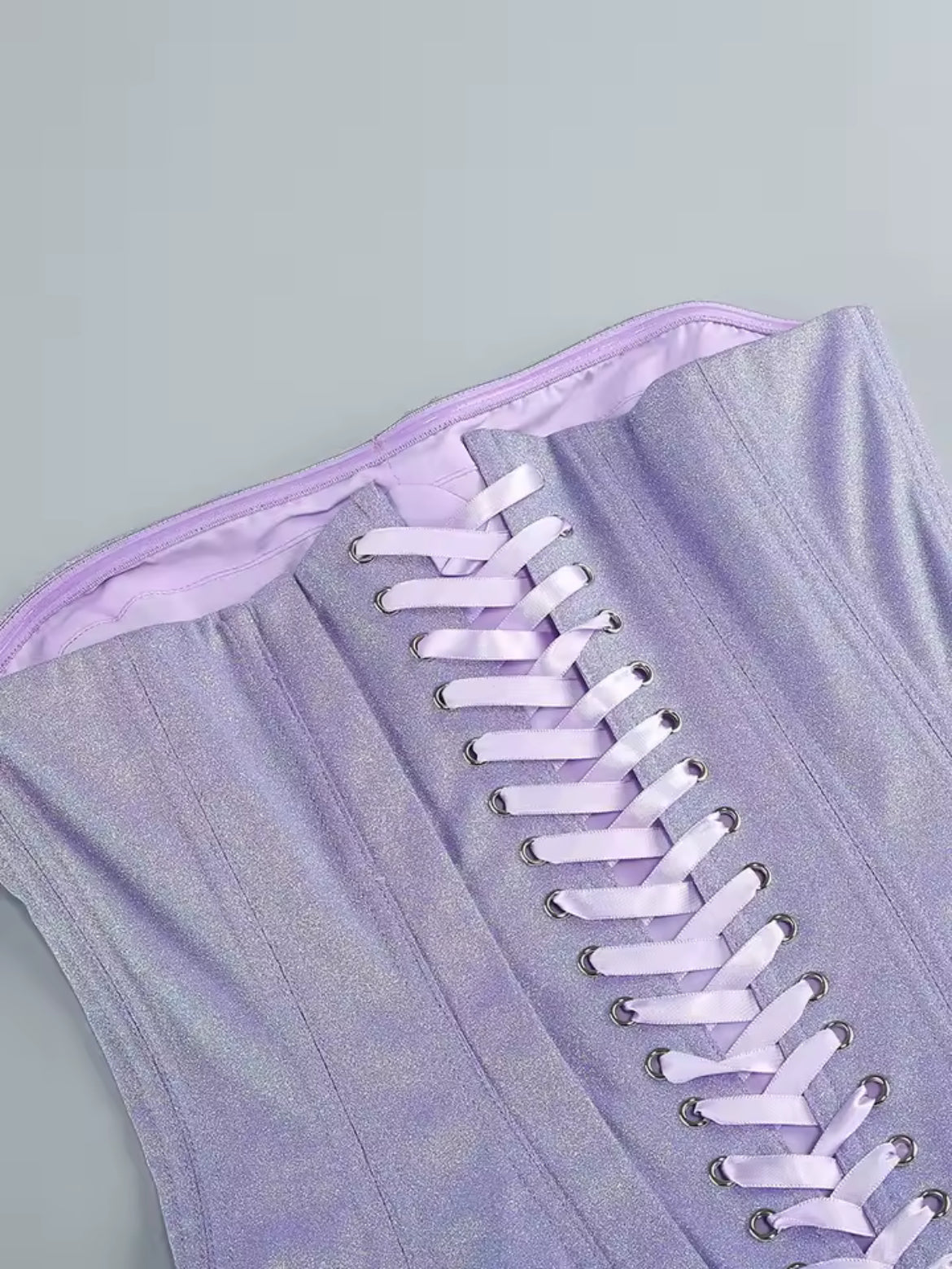 ‘PRIMROSE’ Lilac Glitter Mini Dress