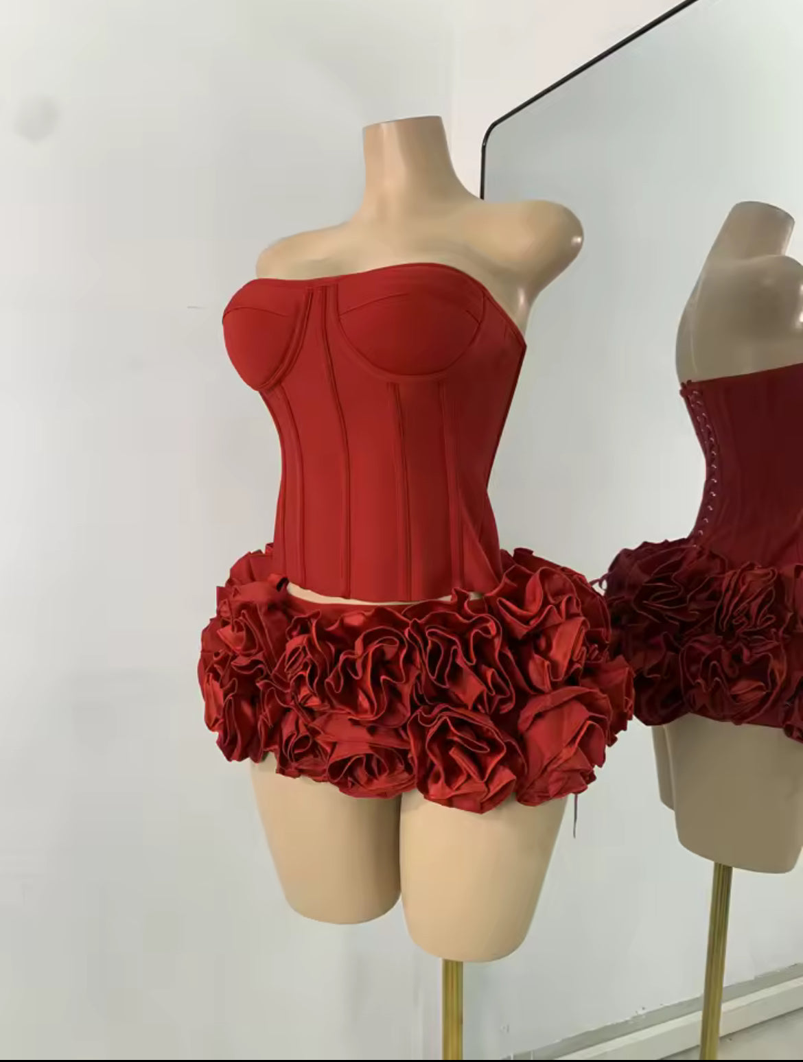 ‘ROSA’ Red Two Piece Set