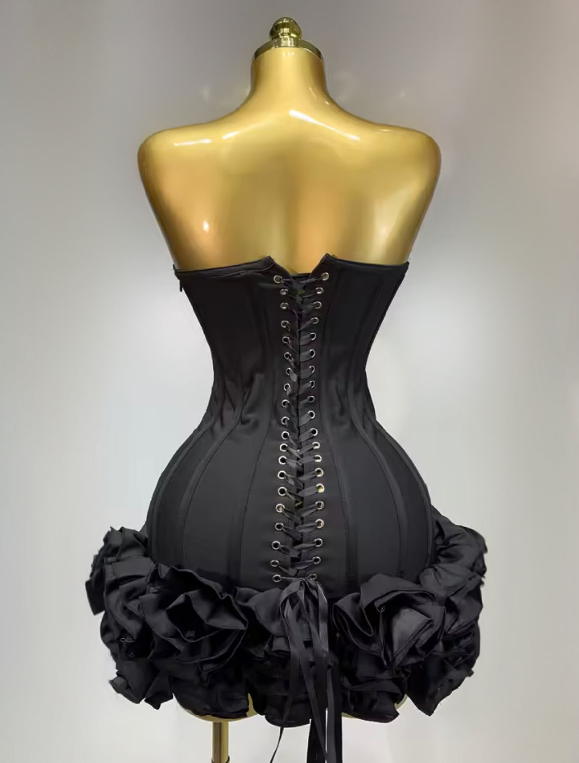 ‘ROSABELLE’ Black Mini Dress