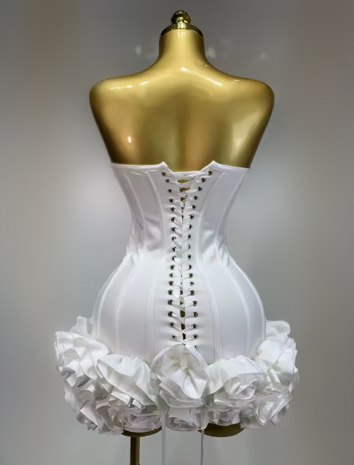 ‘ROSABELLE’ White Mini Dress