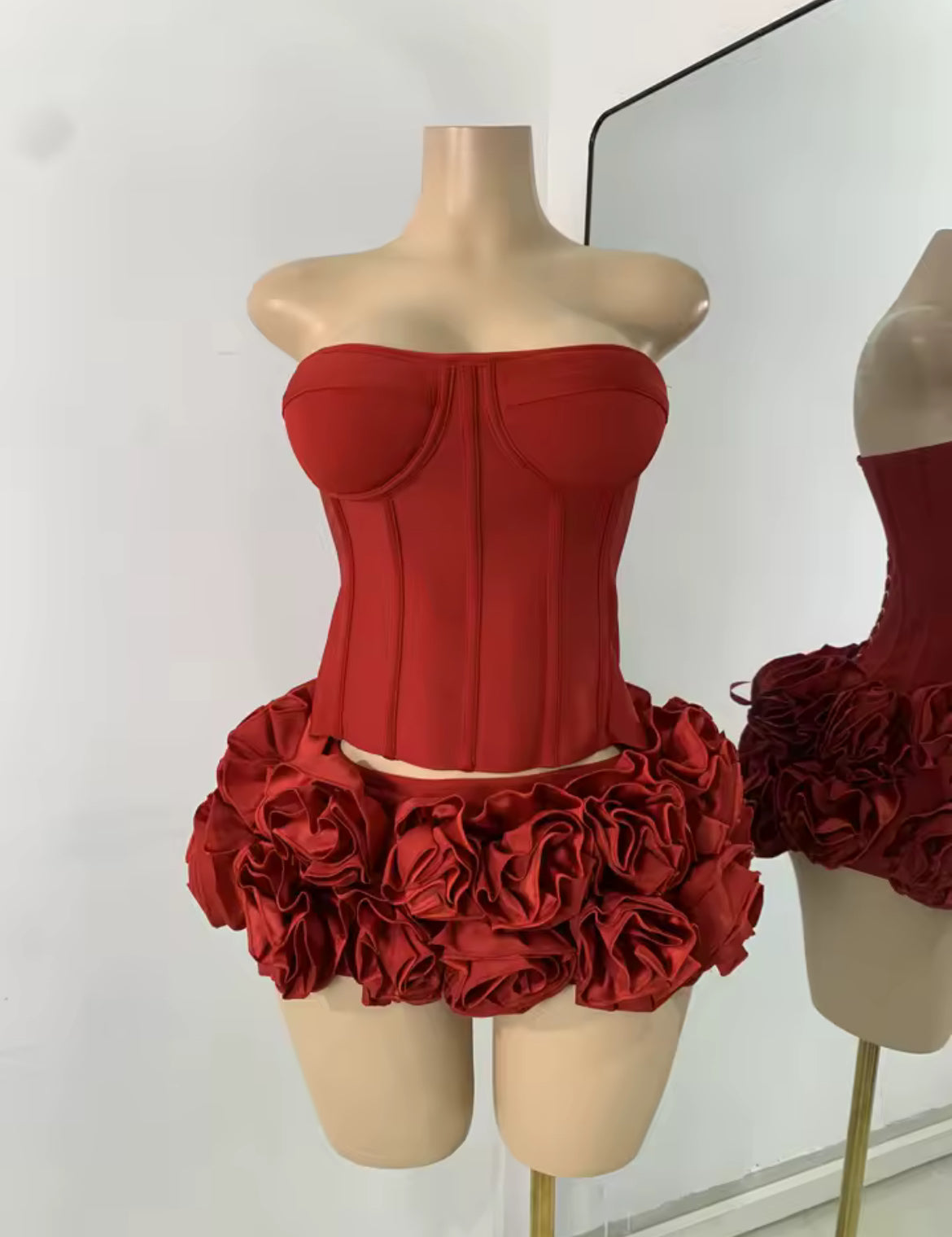 ‘ROSA’ Red Two Piece Set