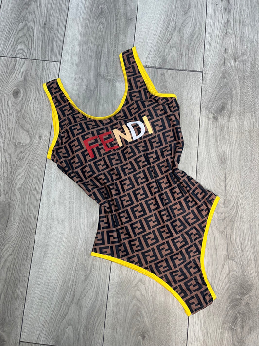 Yellow FF Swimsuit