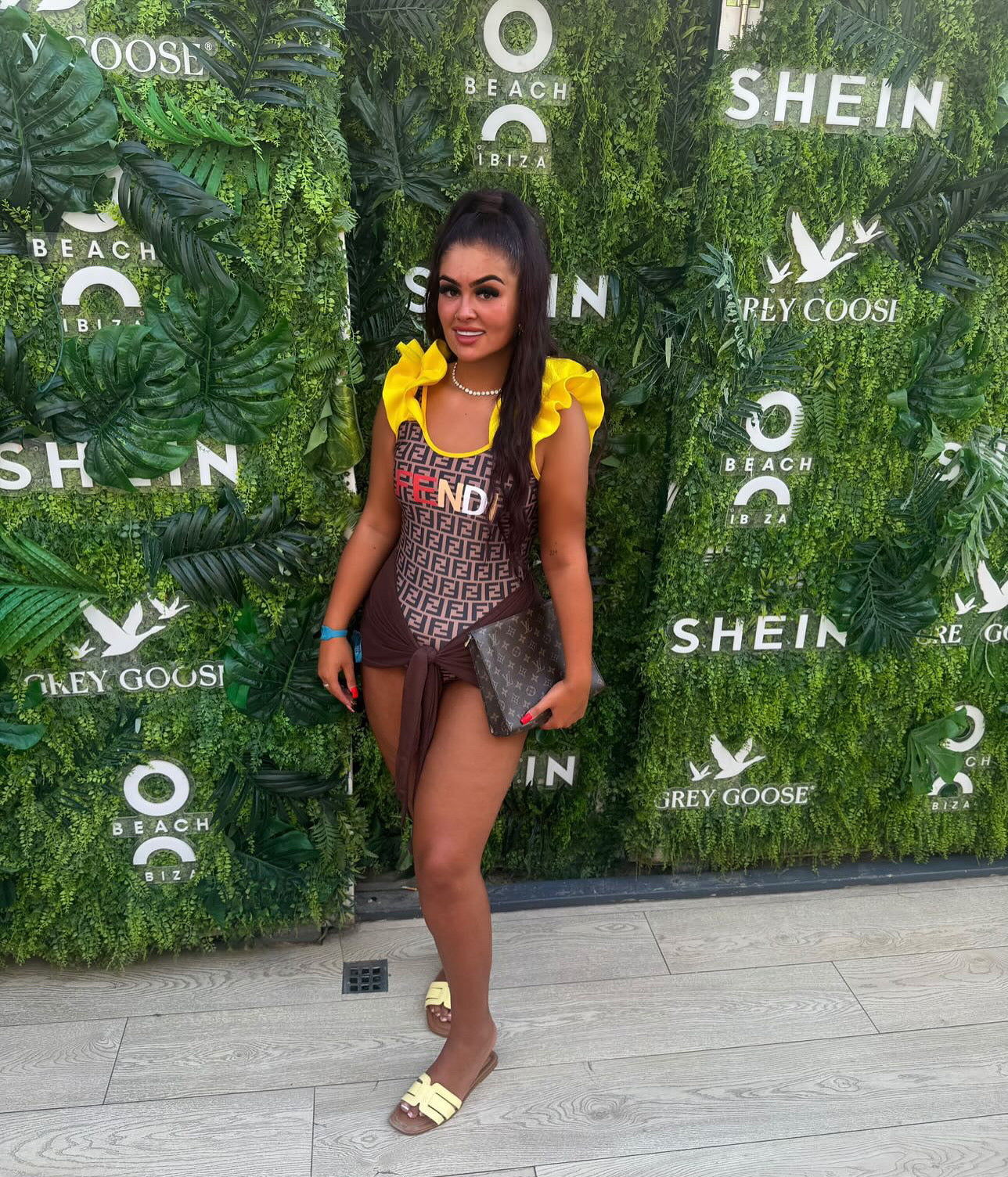 Yellow Ruffle FF Swimsuit